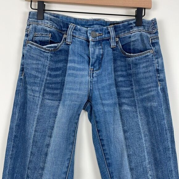 Blank NYC Multi-Toned Jeans Size 28 Raw Step Hem Mid-rise Panelled - Picture 2 of 9